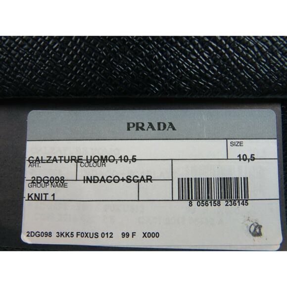 NIB PRADA 2DG098 BLUE RED KNIT LETTERING LOGO MOCCASIN LOAFERS 7.5 US 8.5 ITALY - Picture 10 of 12